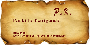 Pastila Kunigunda névjegykártya